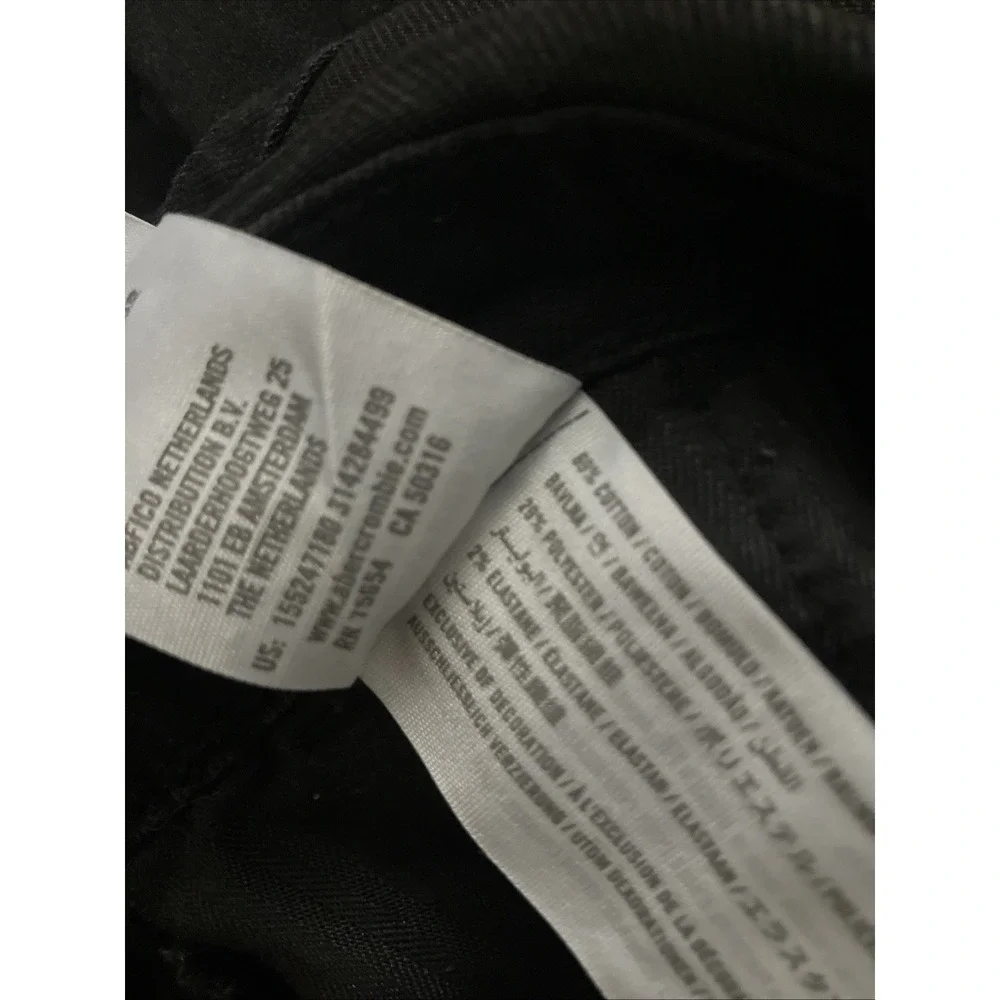 Abercrombie & Fitch Denim Bib Overalls Women's Size 27 4 Raw Hem Black Cute!